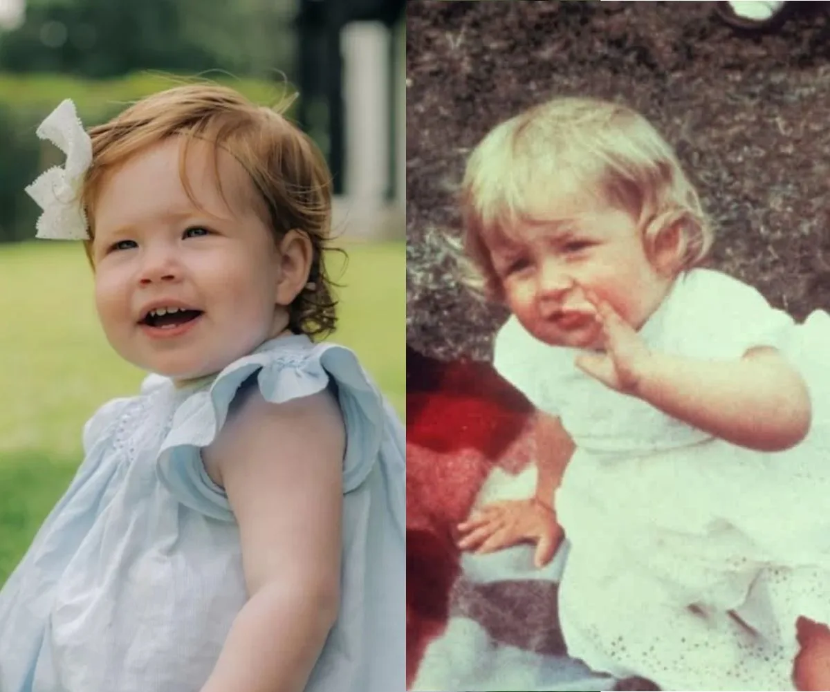 Princess Diana, right, and Princess Lilibet, left.